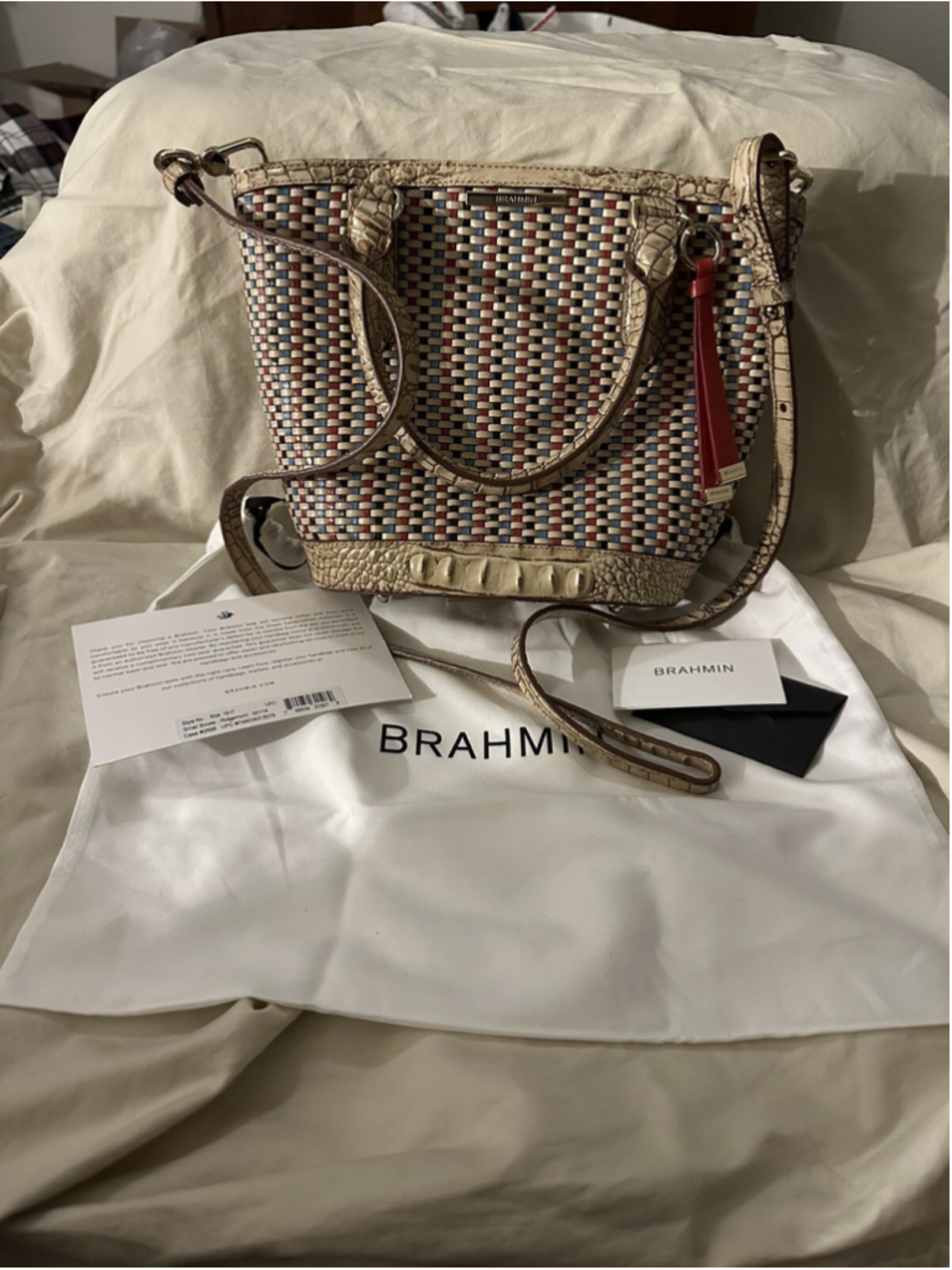 NWOT Brahmin Small Bowie Sand Ridgemont